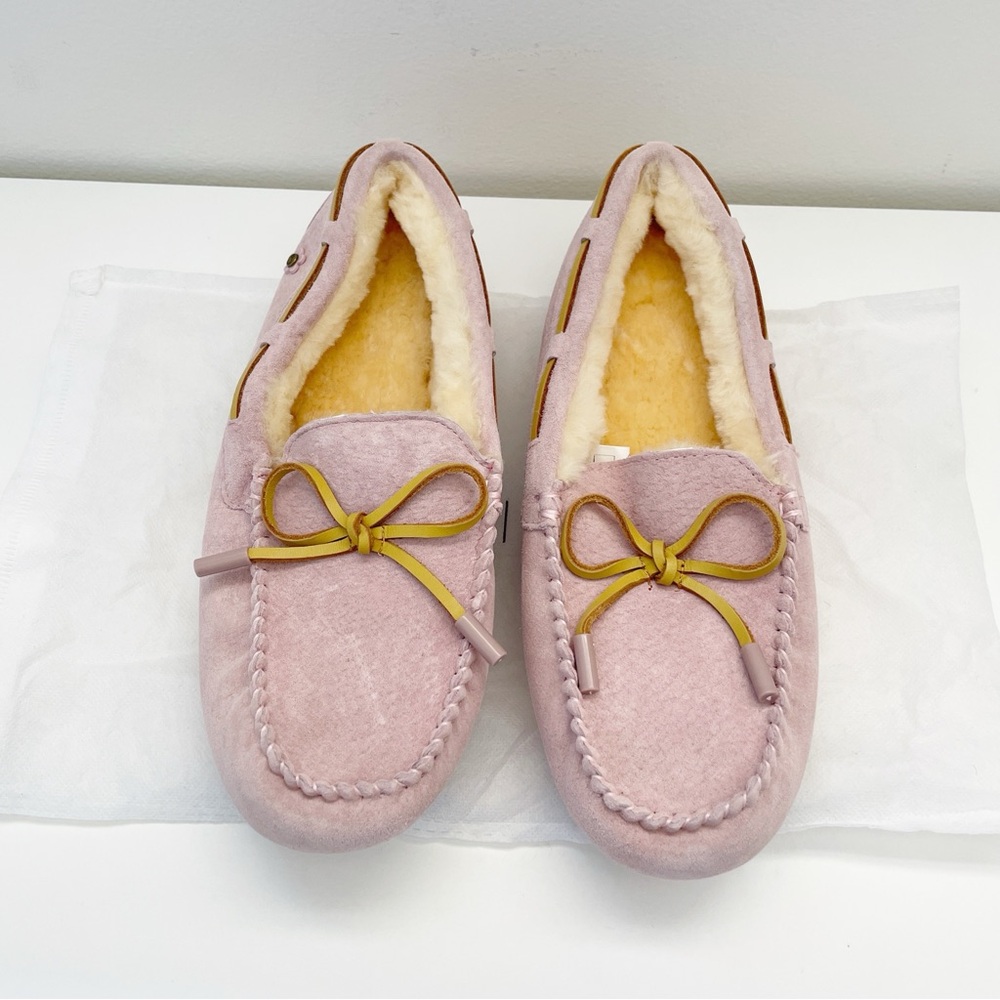 New Ugg moccasin everugg miracle moccasin pink loafer slipper boat shoe Sherpa